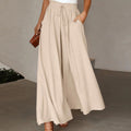 Women's High Waist Wide Leg Pants Apricot