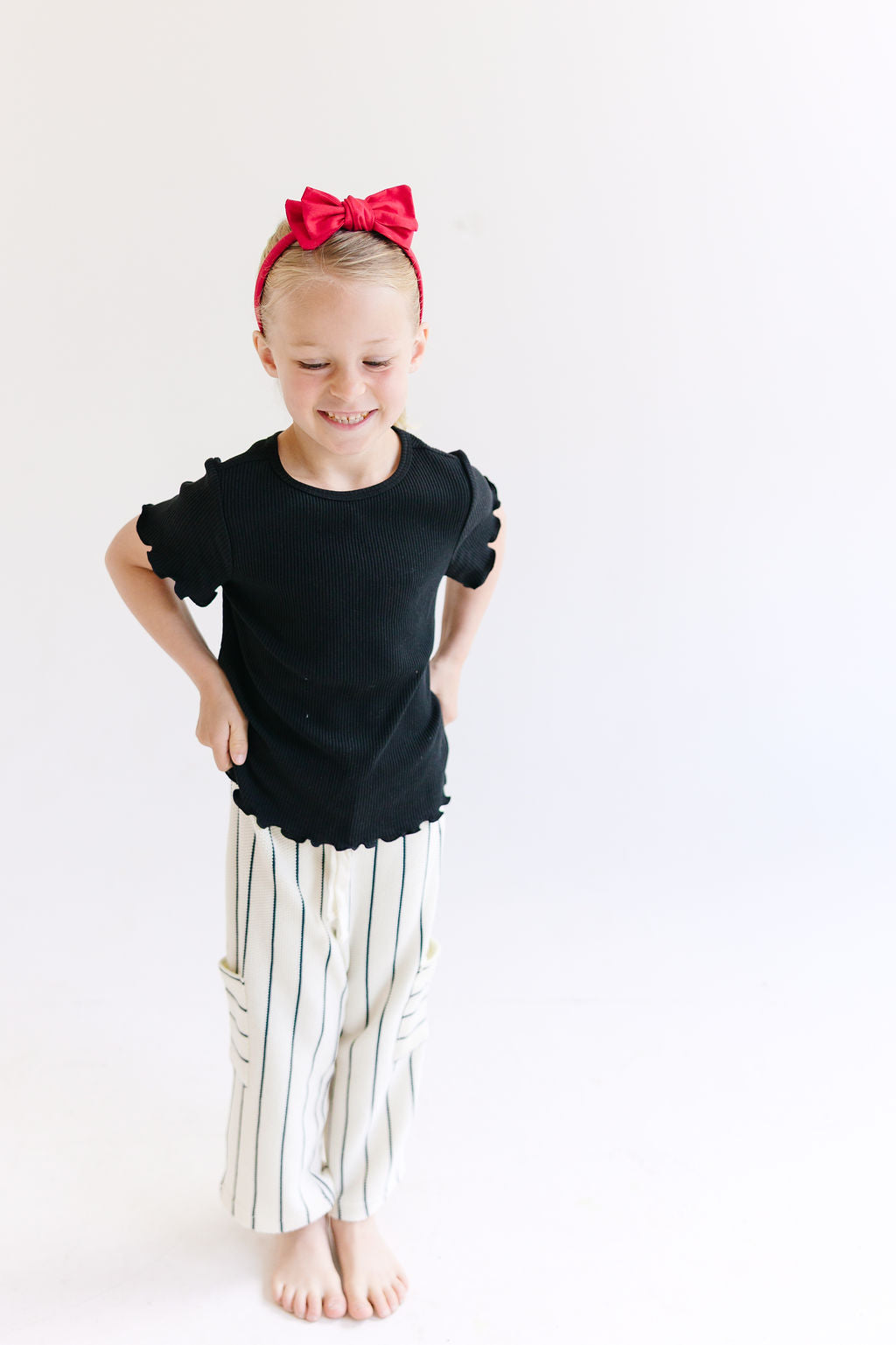 Pink Solid Bow Headband