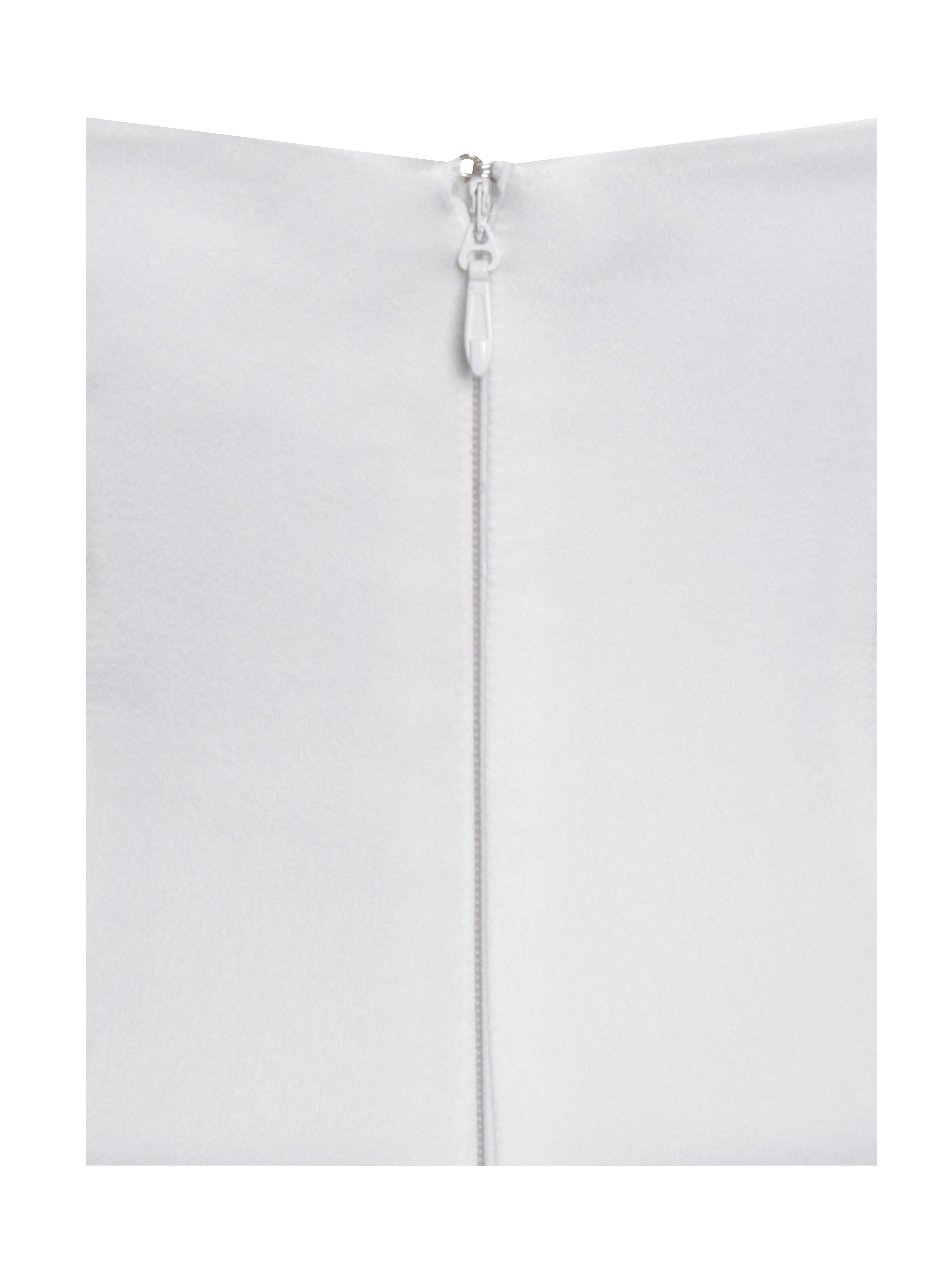 Naila Lace Trim Strapless Drop Waist Wedding Gown