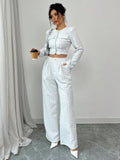 Women’s Tweed Pearl-Button Jacket & Pants Set XS