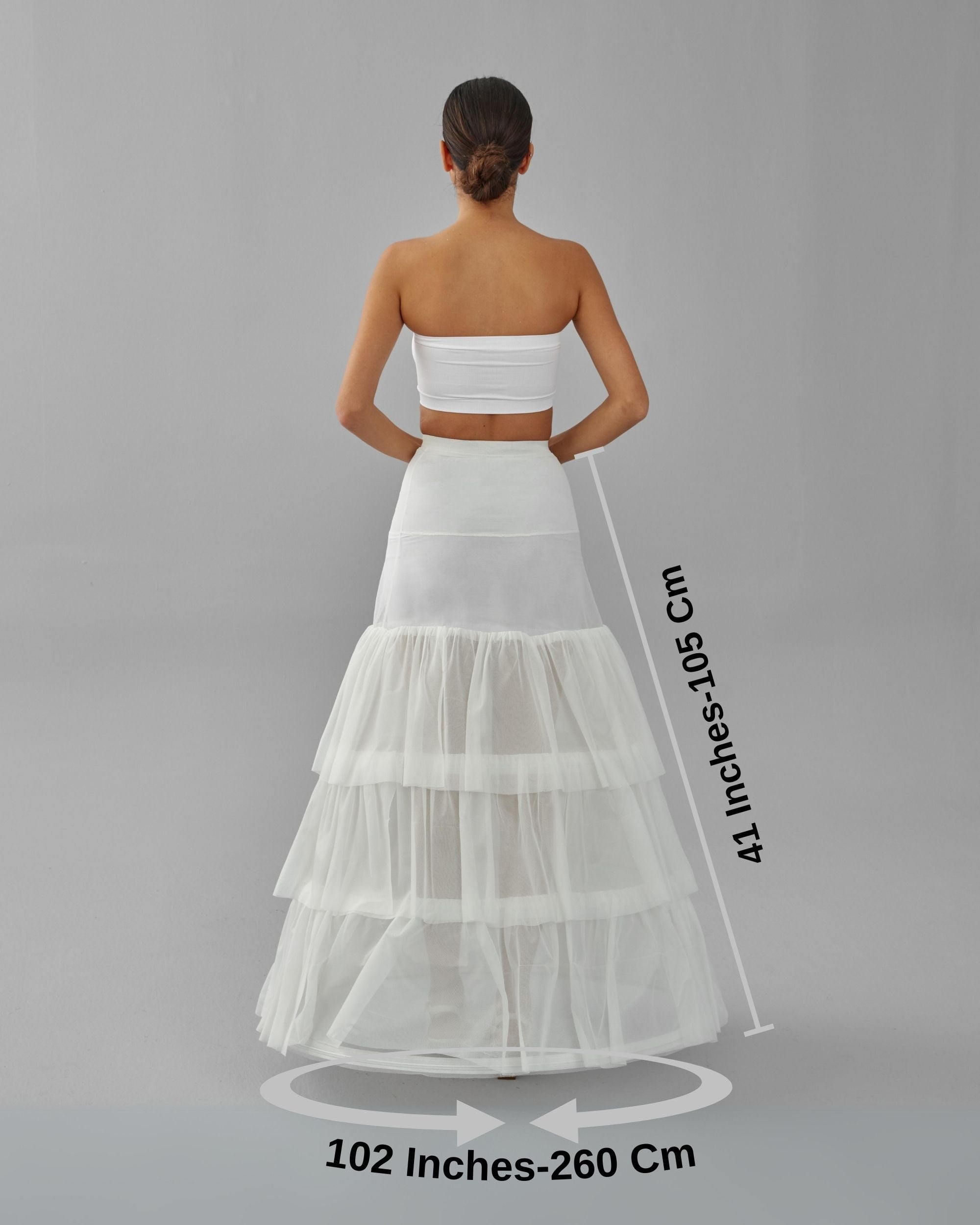 Mermaid Wedding Dress Underskirt, White Petticoat Skirt