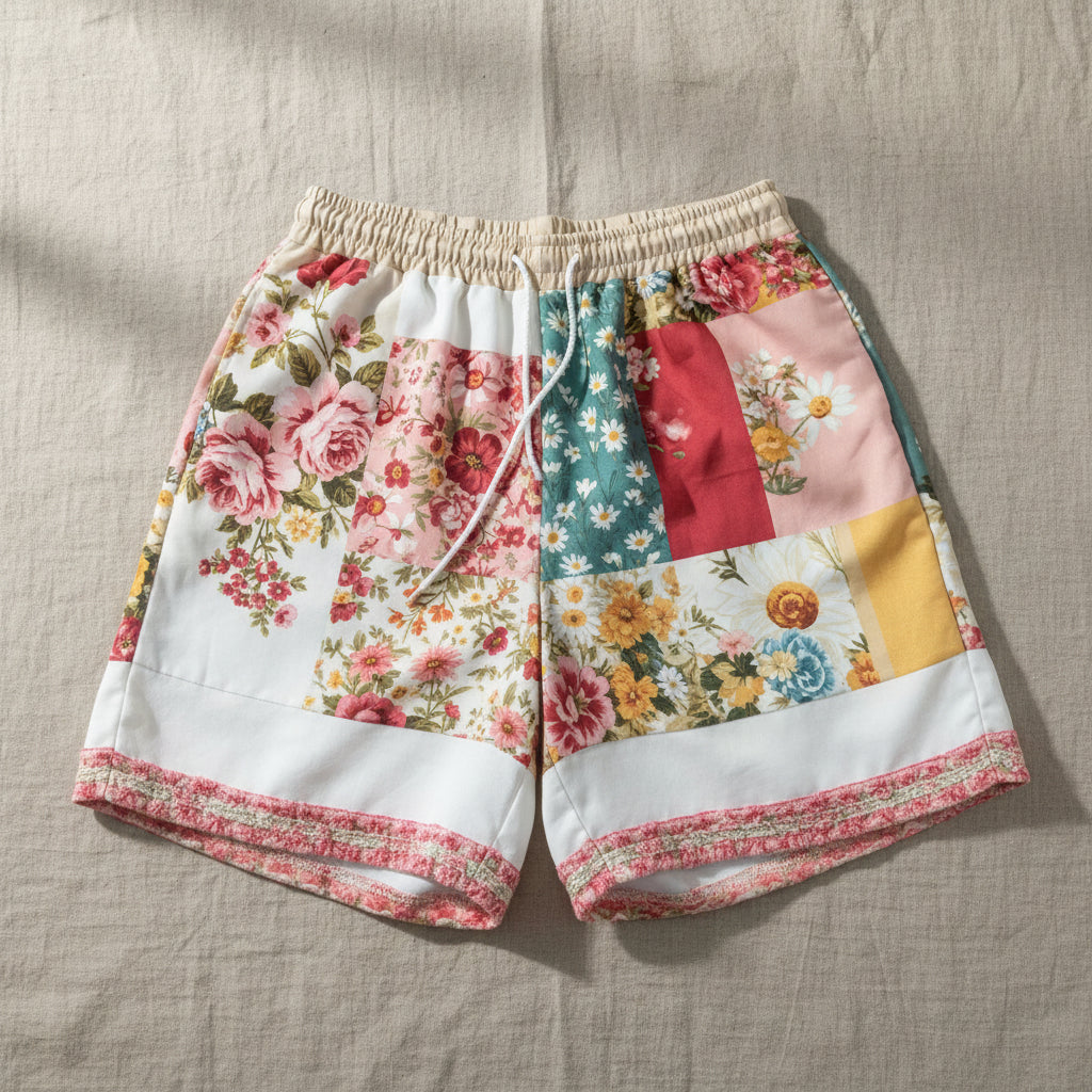 Women’s Retro Floral Print Casual Shorts 8231
