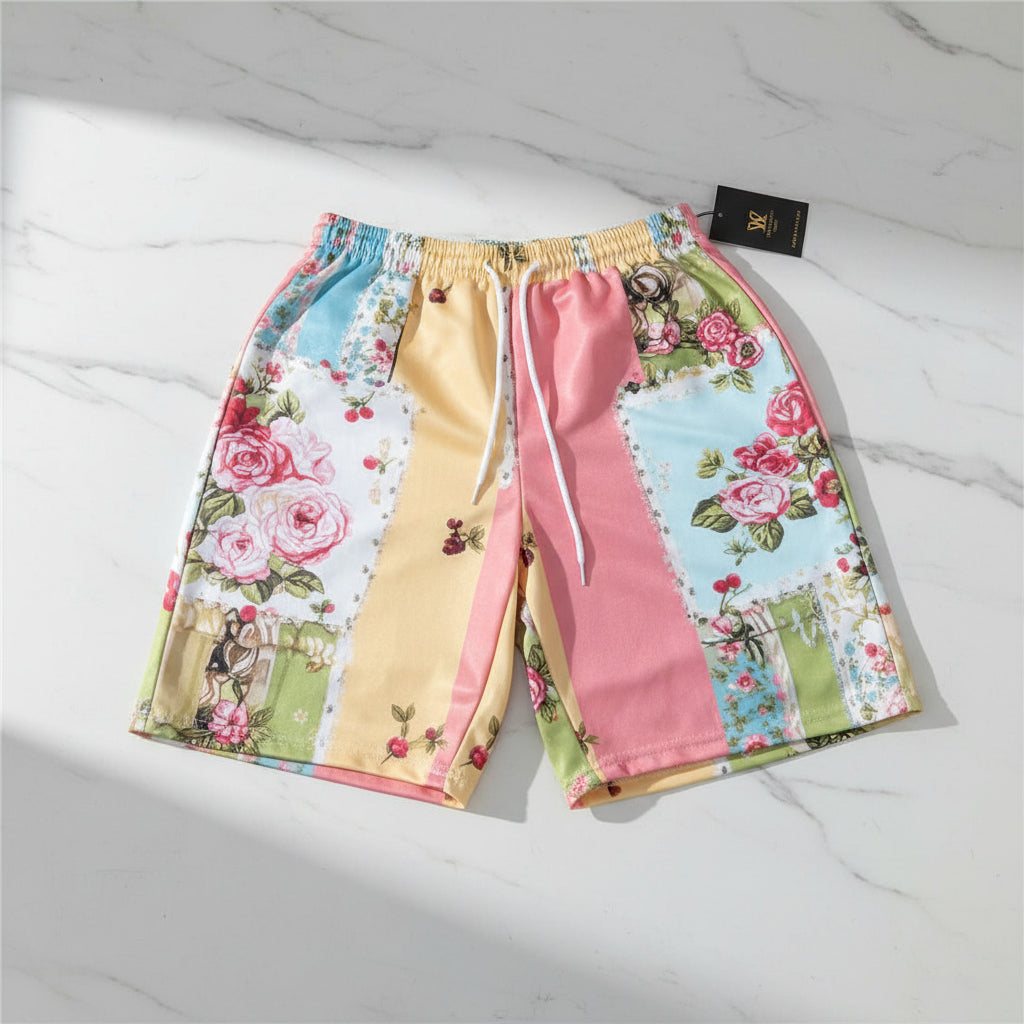 Women’s Retro Floral Print Casual Shorts 8232