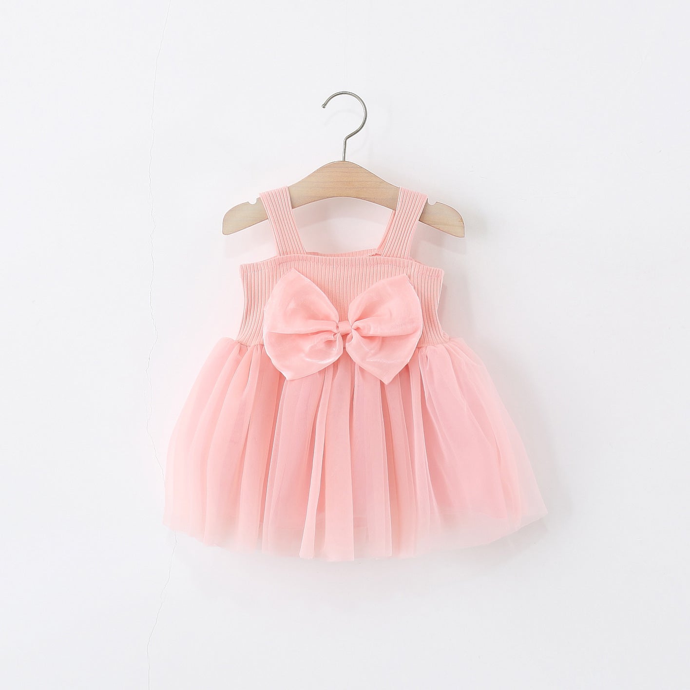 Trendy Children's Clothing Girls' Sleeveless One-piece Dress Summer Pink