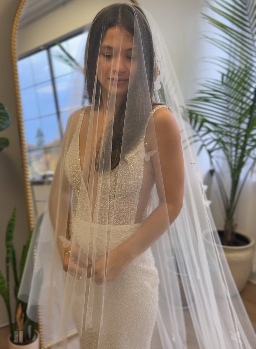Butterfly Pearl Veil