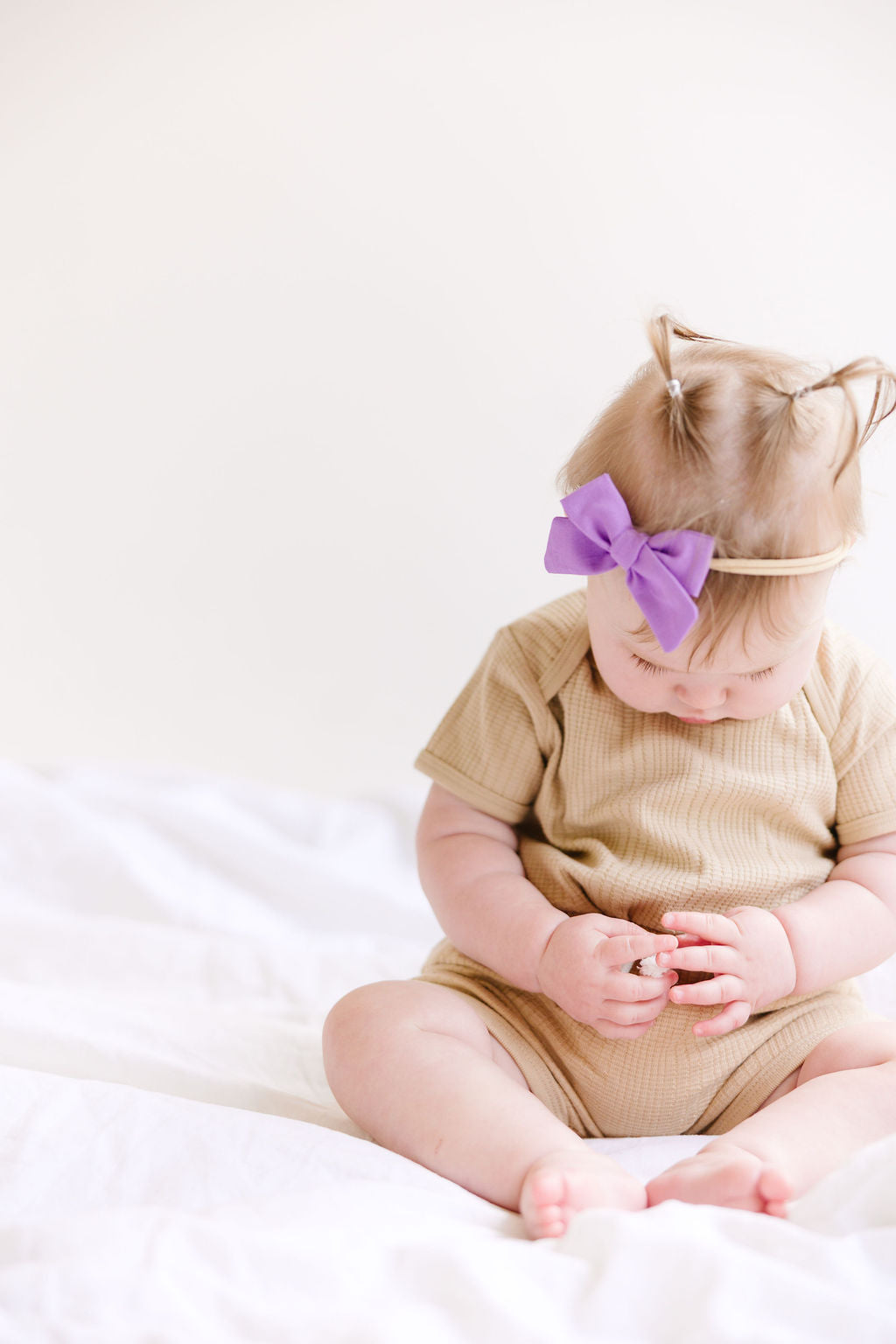 Purple Mini Pinwheel Bow