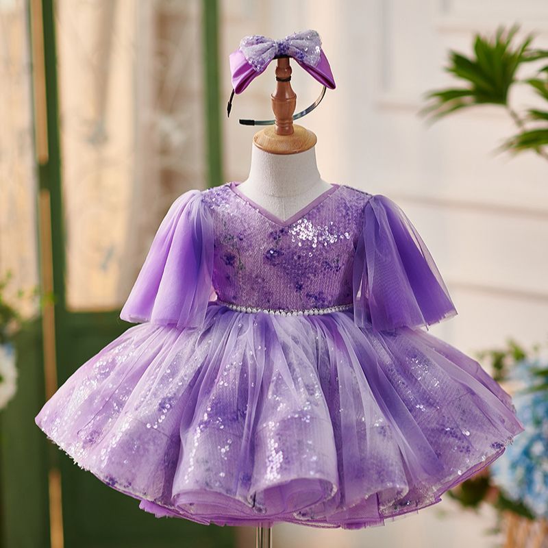 Children's Dress Princess Dress Pettiskirt Purple
