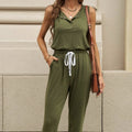 Women’s Off‑Shoulder Button Top & Pocket Pants Set AG