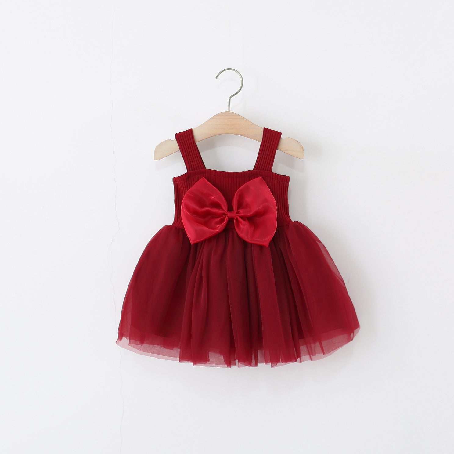 Trendy Children's Clothing Girls' Sleeveless One-piece Dress Summer Red