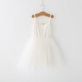 Girl's suspender dress White