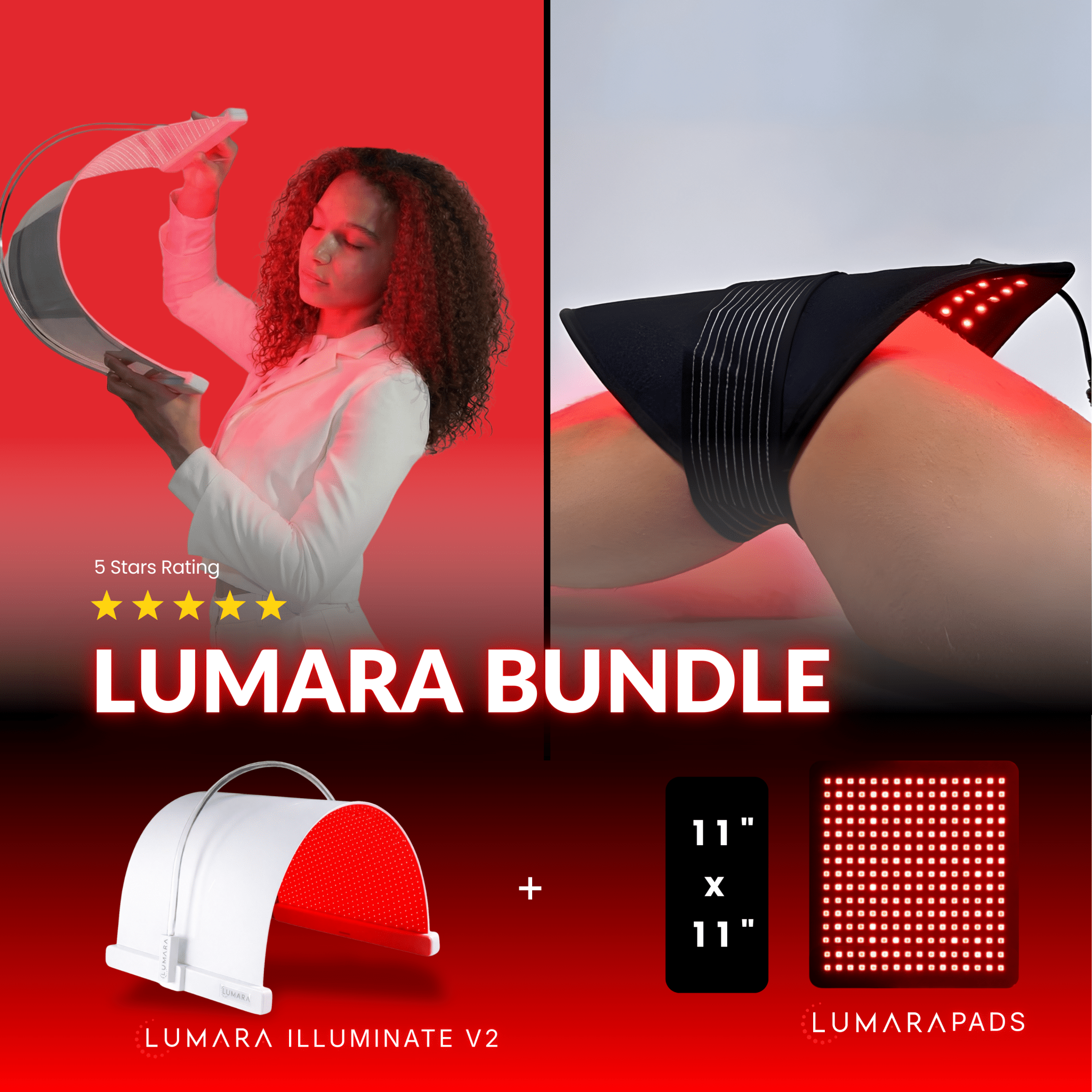 Illuminate Red V2 – Red Light Therapy Panel Panel + Small Pad
