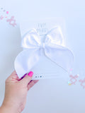 White Solid Oversized Bow