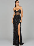 Corset Dress with Straps - OUTLET Black Gunmetal