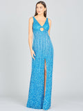 Regan Fringe Sequin Dress Ocean