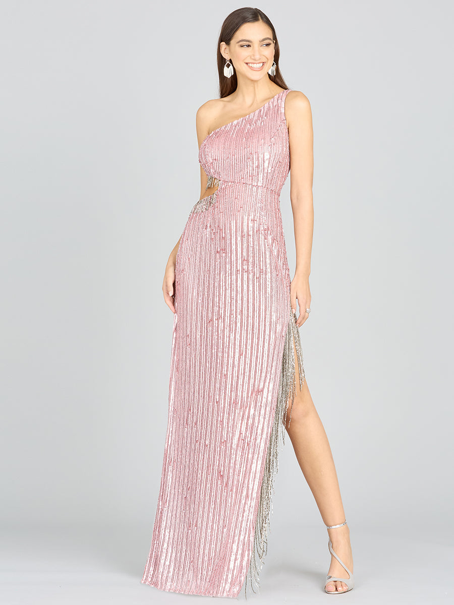 Wendy Beaded Fringe Gown Cashmere