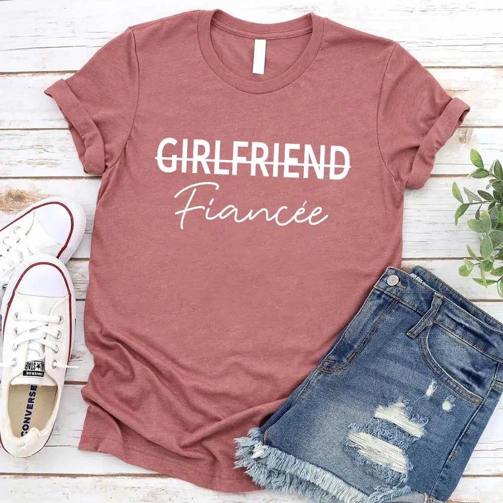 Boyfriend & Girlfriend Couples Tee Girlfriend Mauve