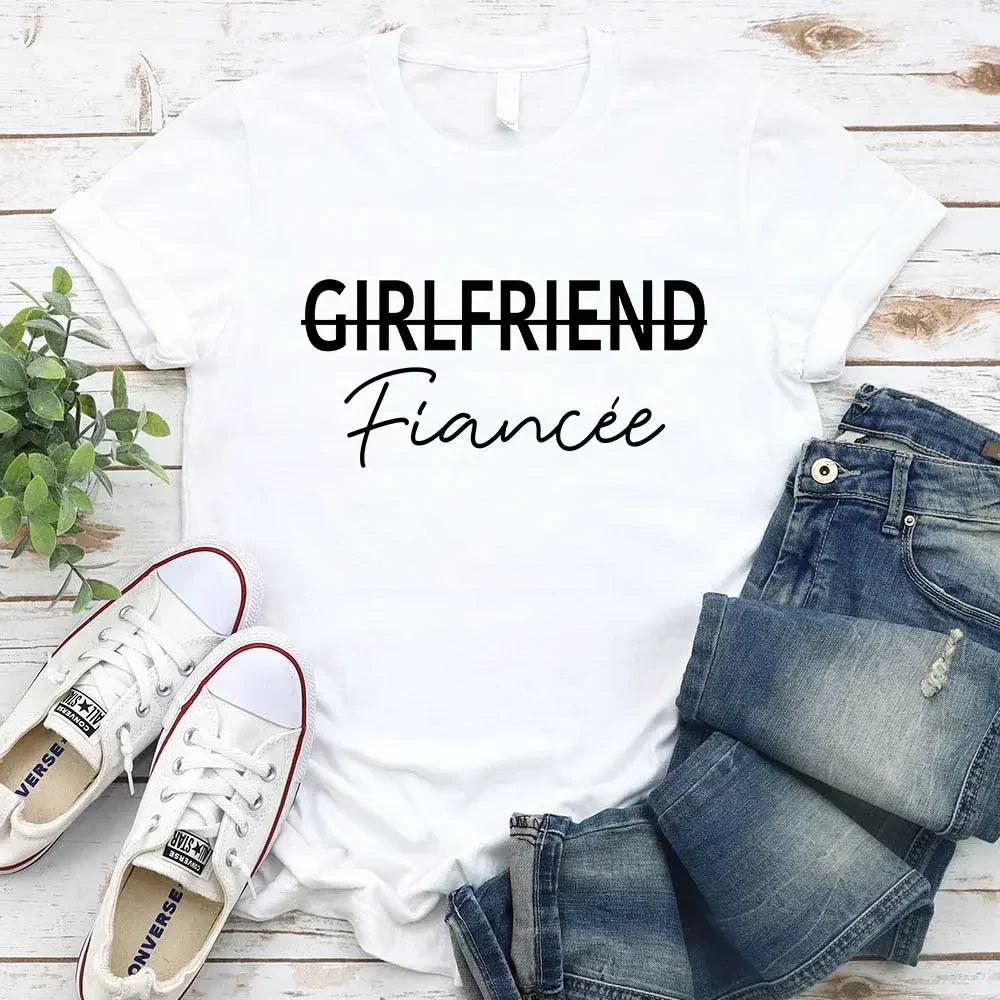 Boyfriend & Girlfriend Couples Tee Girlfriend White