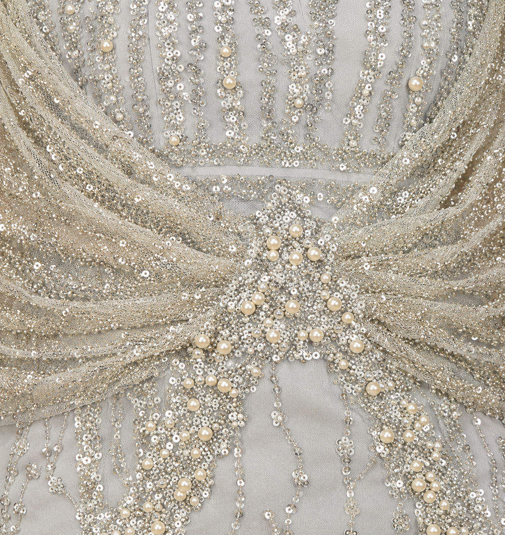 Cape Sleeve Mermaid Gown