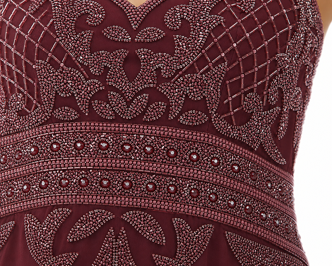 Body Con V-neck Beaded Dress | Lara 29904