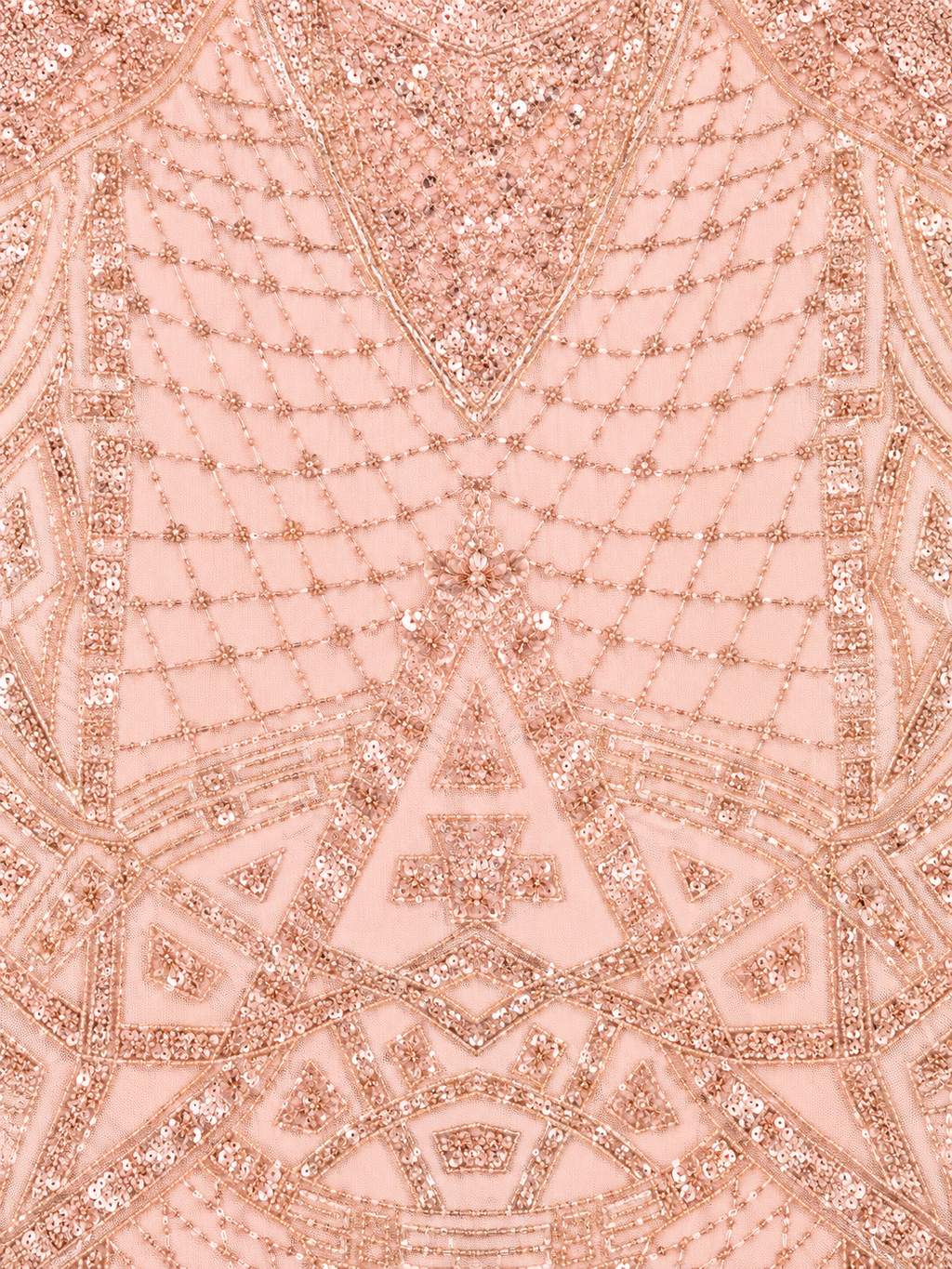 Beaded Long Sleeve V-neck Gown | 29054
