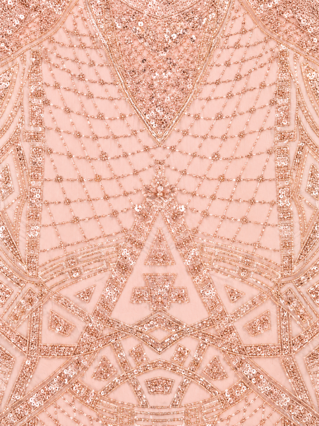Beaded Long Sleeve V-neck Gown | 29054