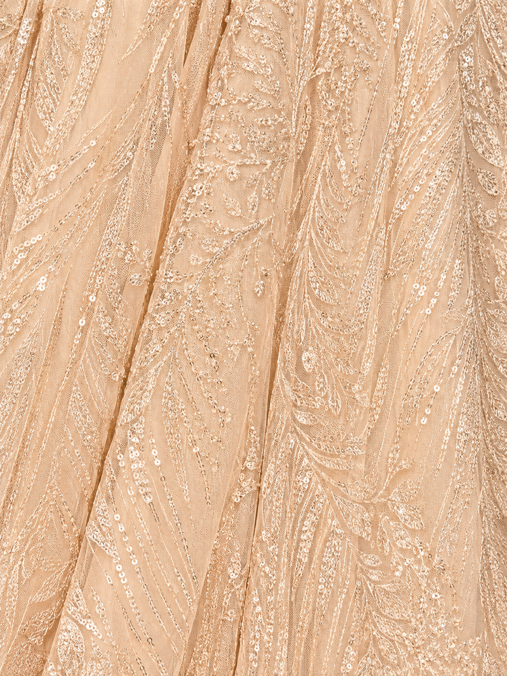 Long Sleeve, A-line Gown with a V-Neckline