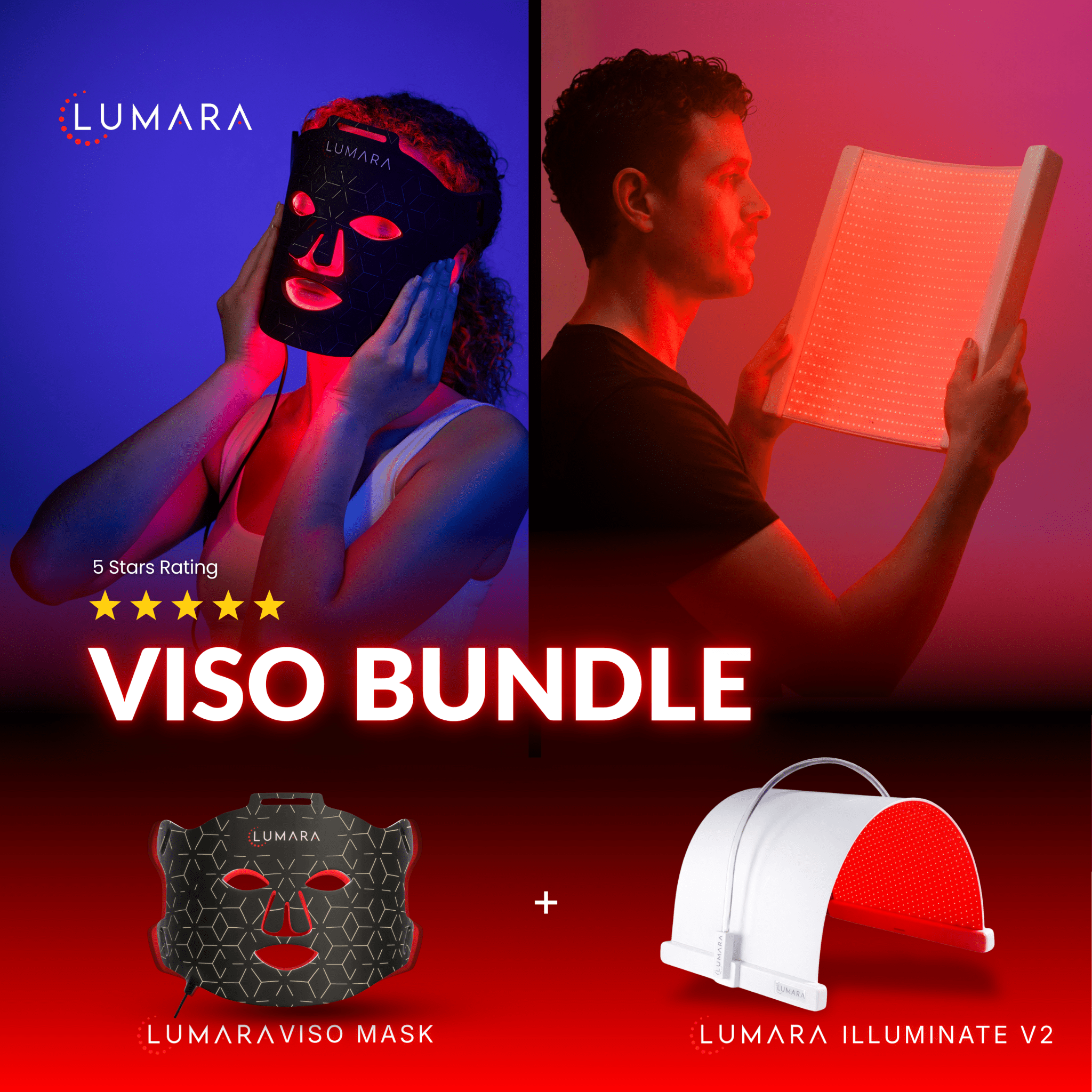Illuminate Red V2 – Red Light Therapy Panel Panel + VISO