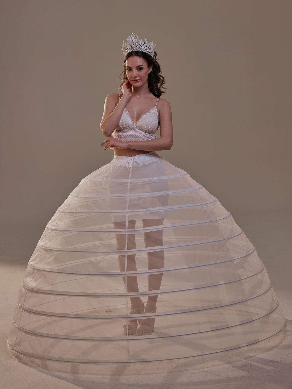 Crinoline Petticoat Skirt ,Hoop Skirt for Ball Gown, Wedding & Quinceañera Underskirt