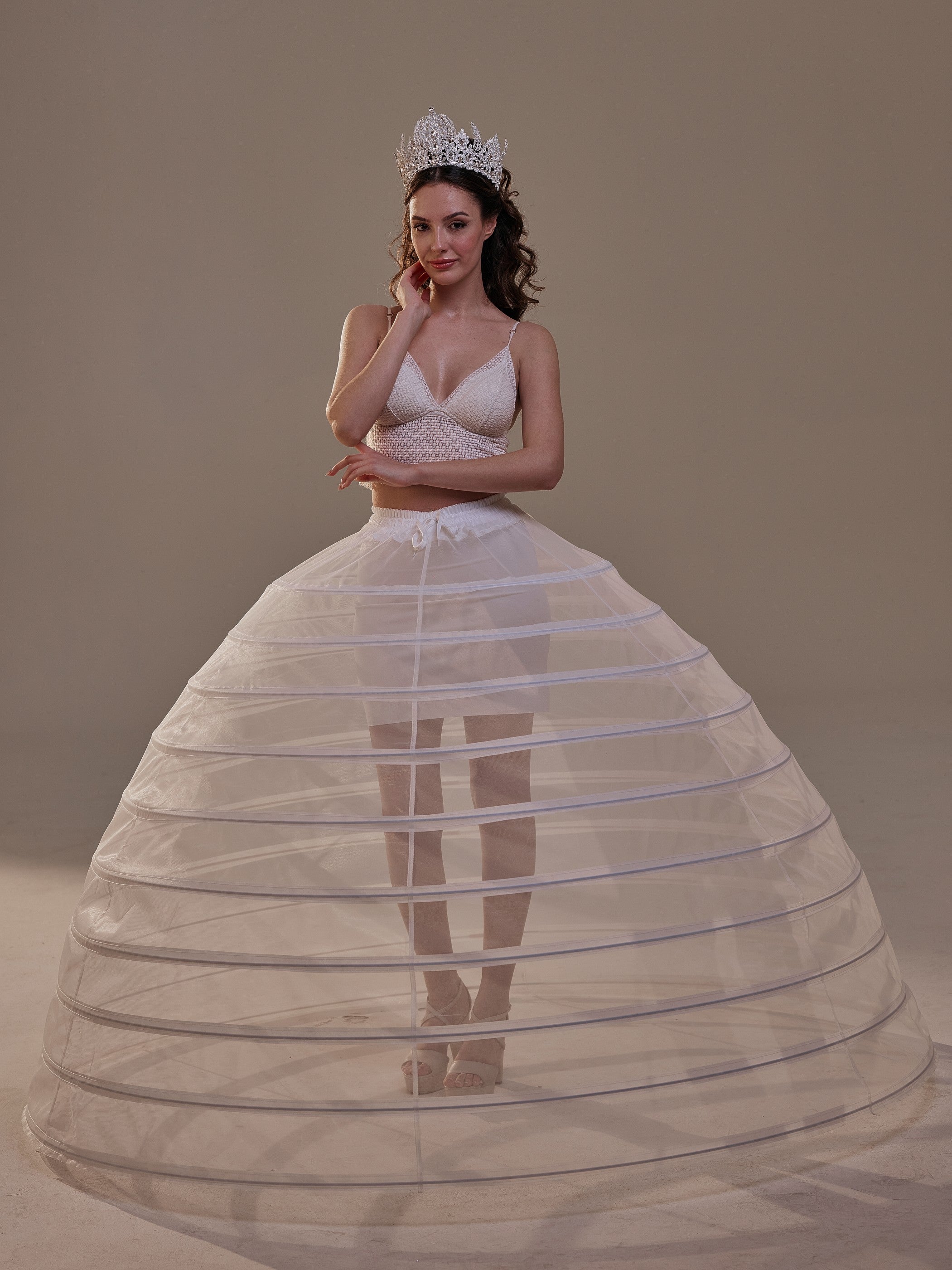 Crinoline Petticoat Skirt ,Hoop Skirt for Ball Gown, Wedding & Quinceañera Underskirt
