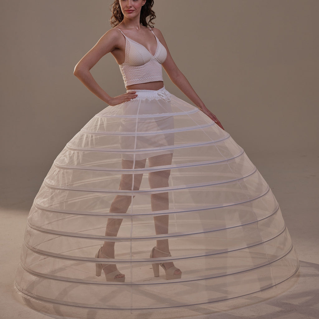 Crinoline Petticoat Skirt ,Hoop Skirt for Ball Gown, Wedding & Quinceañera Underskirt