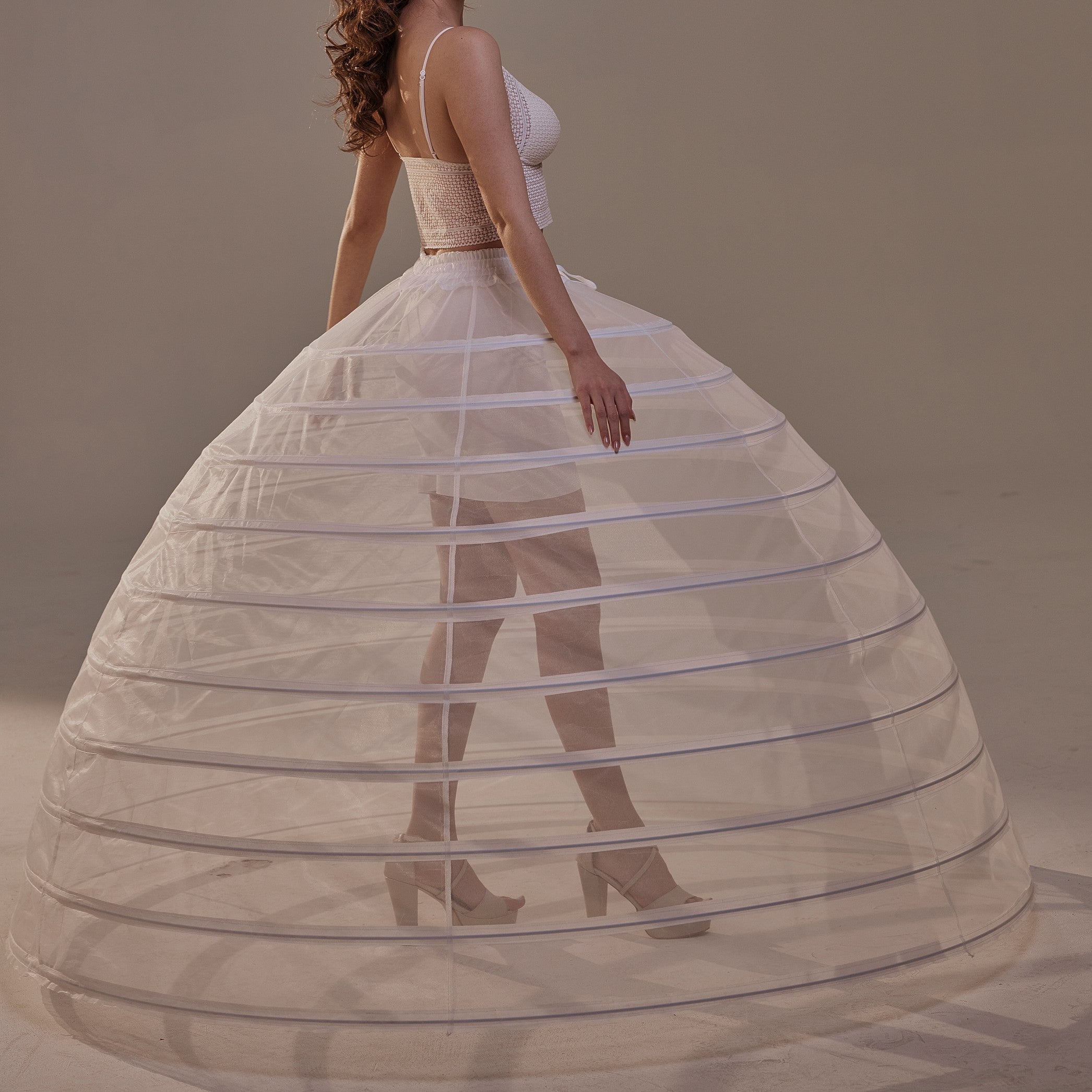 Crinoline Petticoat Skirt ,Hoop Skirt for Ball Gown, Wedding & Quinceañera Underskirt