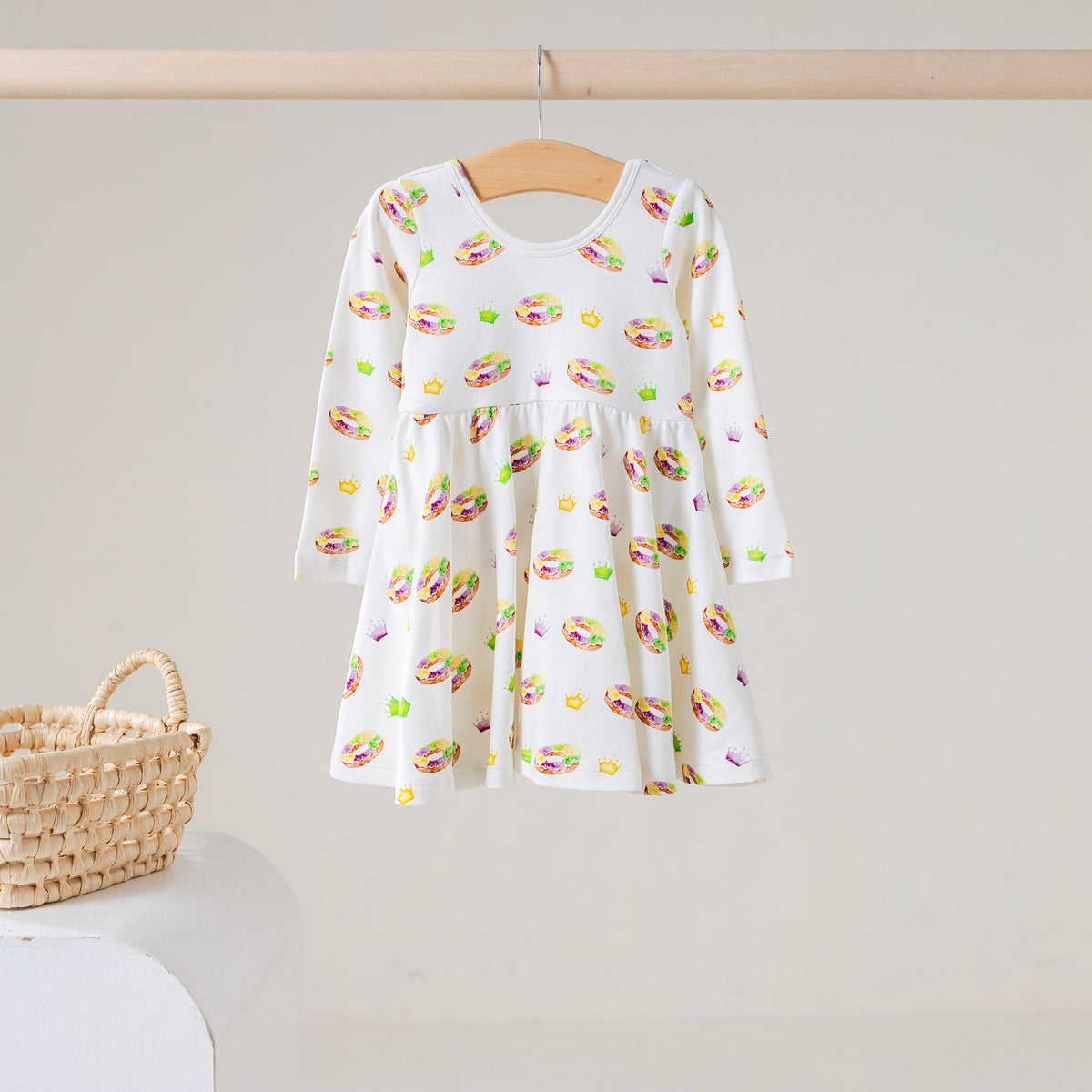 King Cake Organic Cotton Kids Mardi Gras Dress
