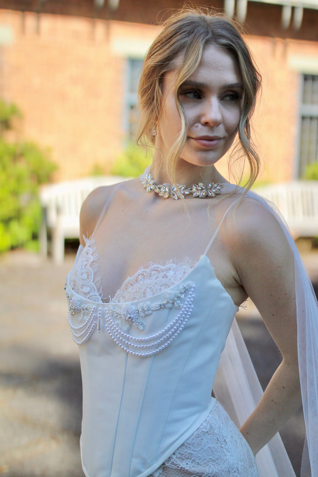 Crystal Choker Bridal Scarf
