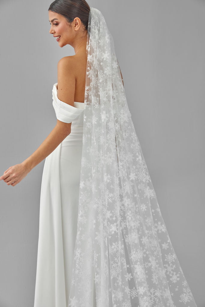 Winter Inspired Cathedral Wedding Veil