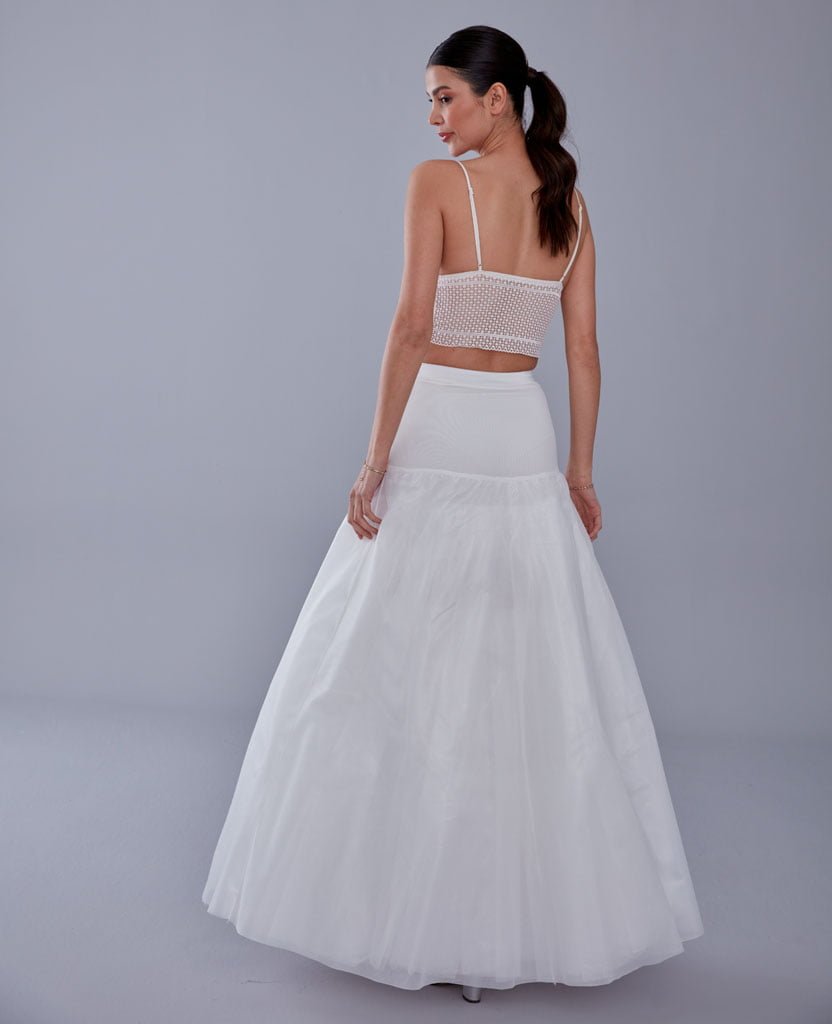A-line Wedding Dress Underskirt, White Petticoat Skirt
