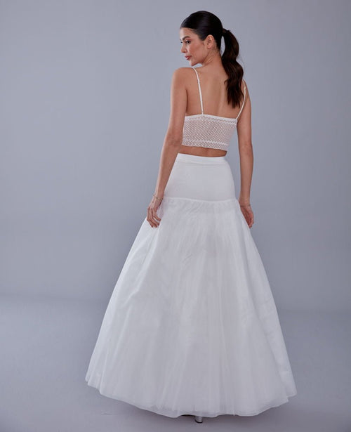 A-line Wedding Dress Underskirt, White Petticoat Skirt