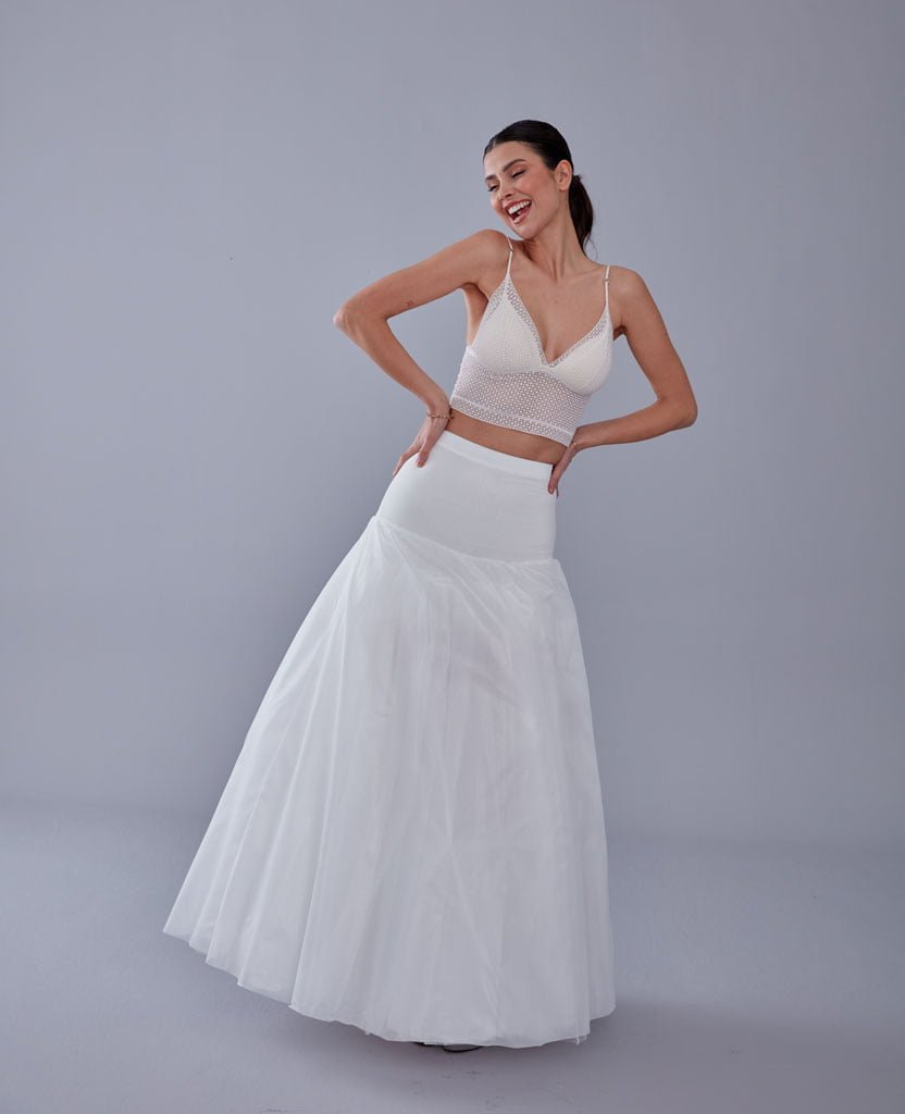 A-line Wedding Dress Underskirt, White Petticoat Skirt
