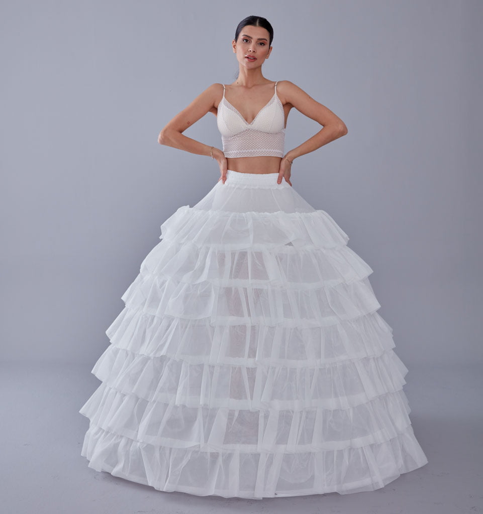 Wedding Dress with Underskirt-Quinceanera Dress Petticoat-Bridal Ball Gown Crinoline