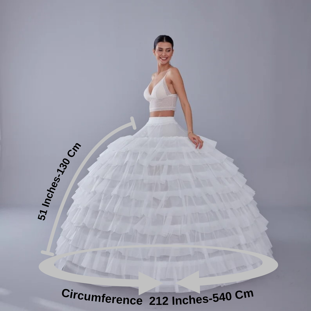 Crinoline, White Petticoat Skirt for Princess Dress , Costumes and Bridal Wear
