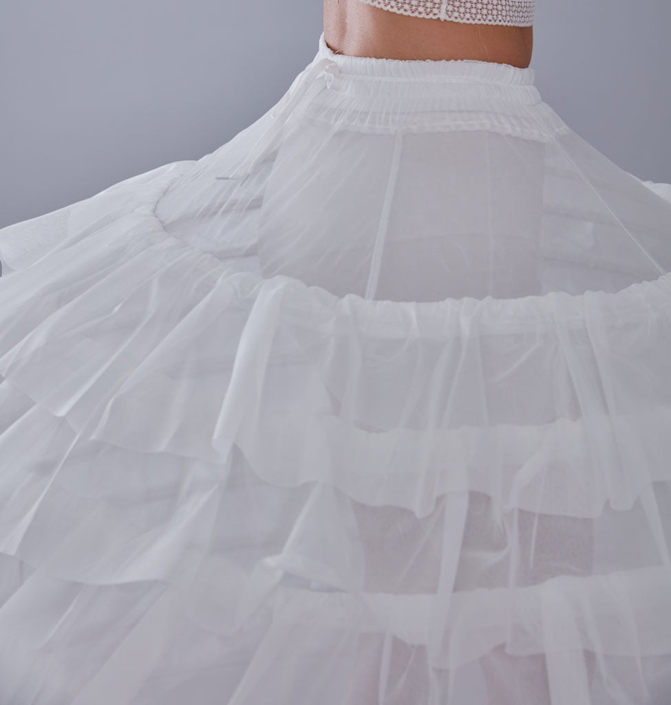 Crinoline, White Petticoat Skirt for Princess Dress , Costumes and Bridal Wear