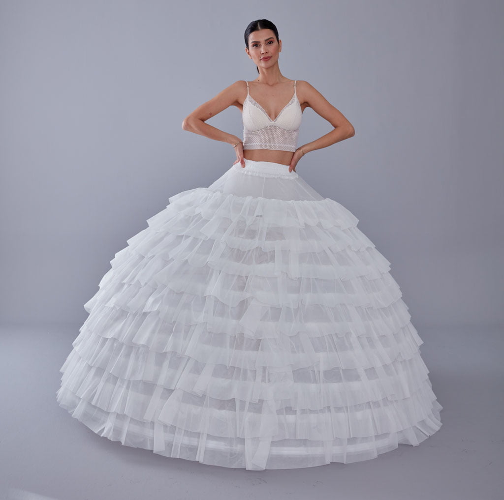 Crinoline, White Petticoat Skirt for Princess Dress , Costumes and Bridal Wear