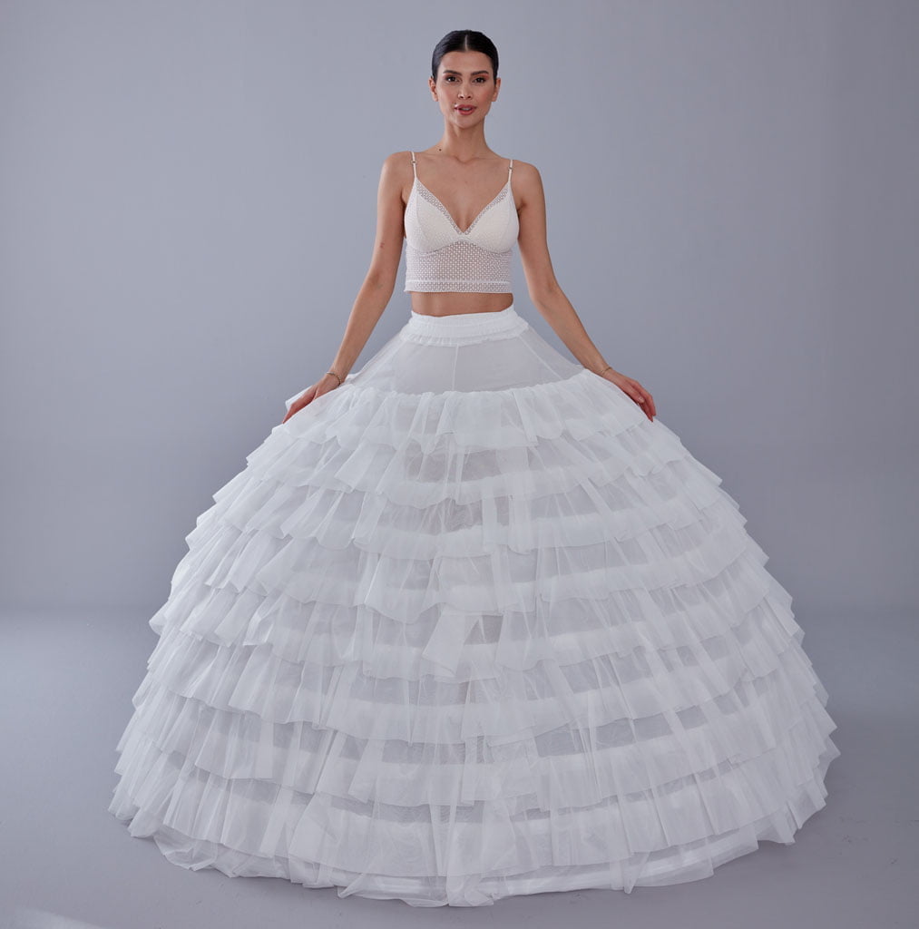 Crinoline, White Petticoat Skirt for Princess Dress , Costumes and Bridal Wear