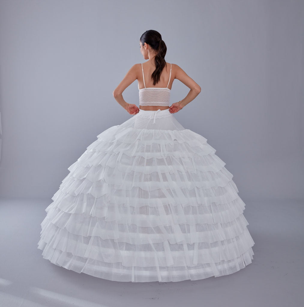 Crinoline, White Petticoat Skirt for Princess Dress , Costumes and Bridal Wear