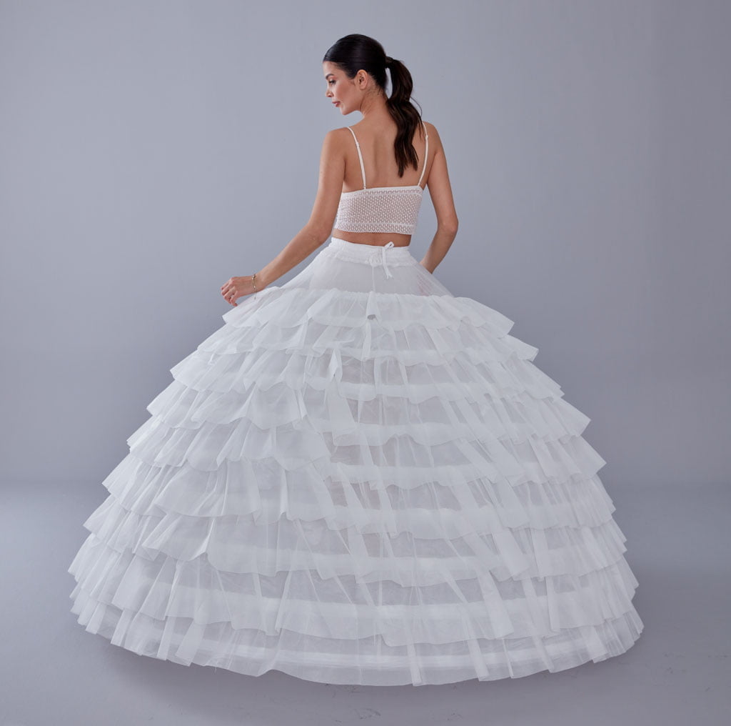 Crinoline, White Petticoat Skirt for Princess Dress , Costumes and Bridal Wear