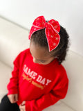 Red 87 Arrowhead Oversized Bow