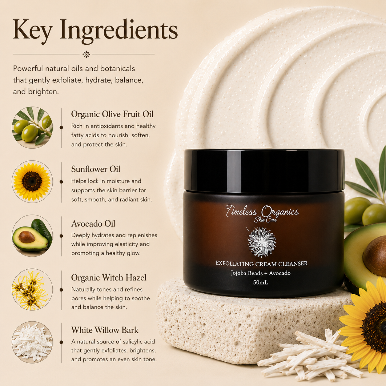 Exfoliating Creme Cleanser - Brightening + Toning