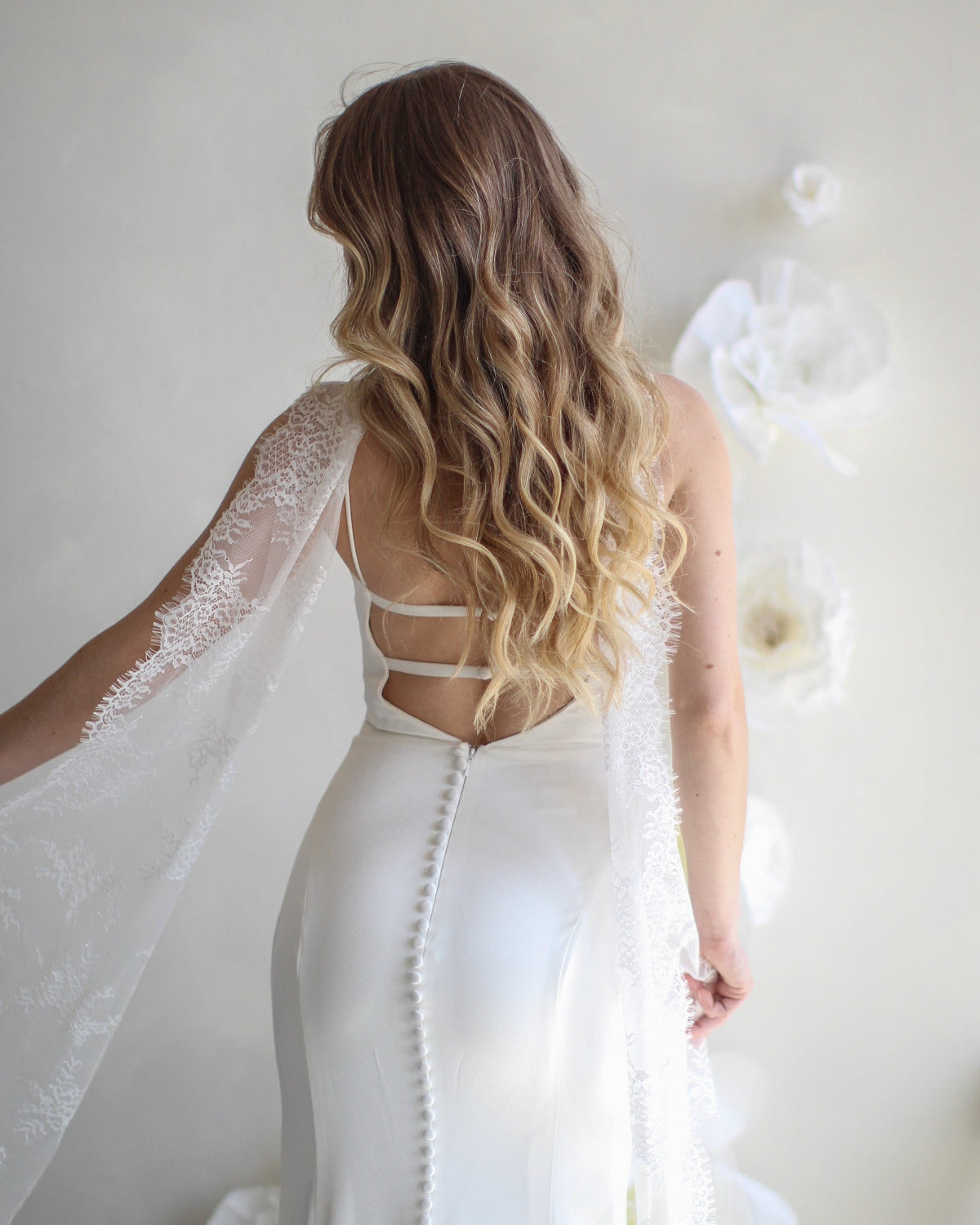 Delicate Lace Bridal Scarf