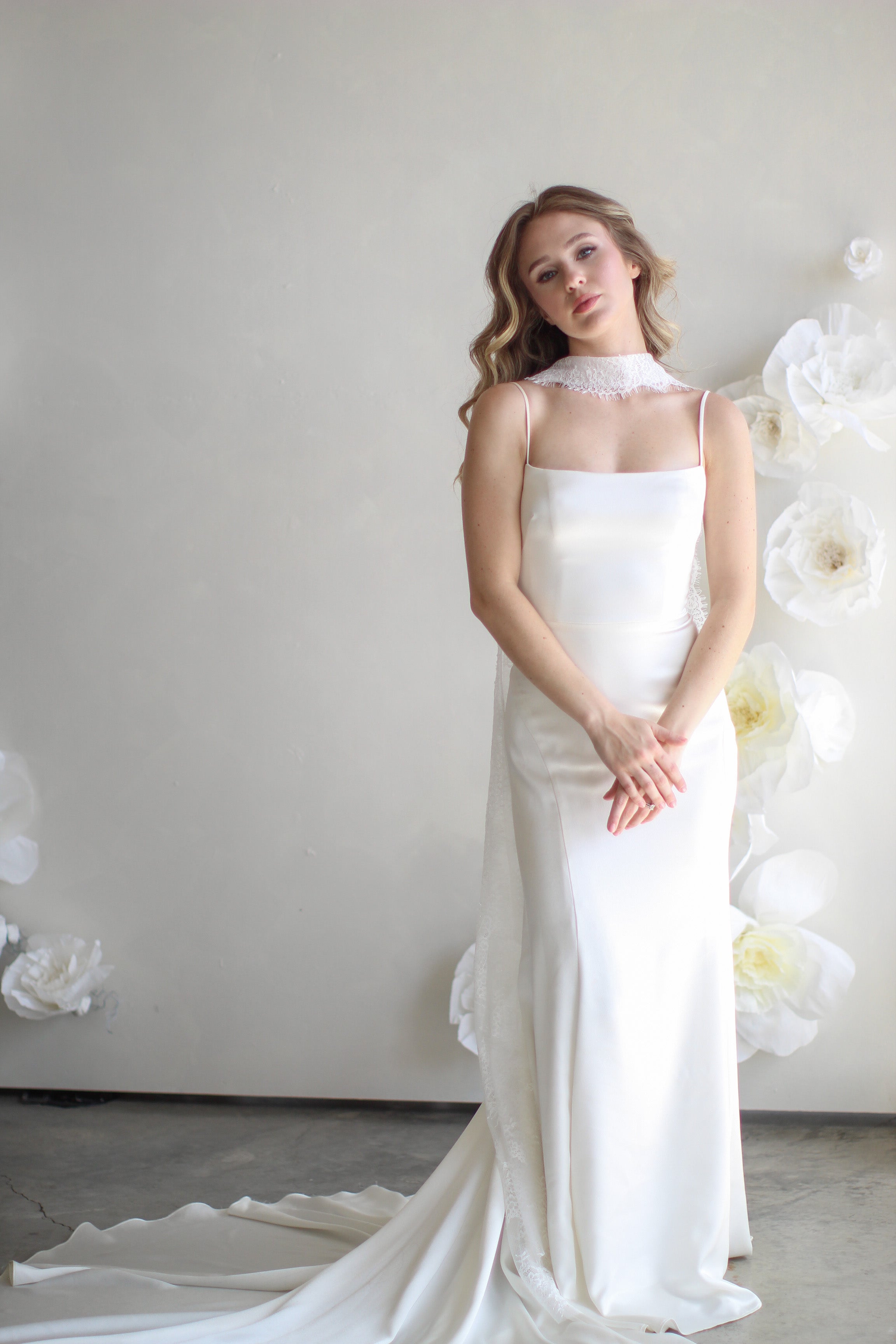 Delicate Lace Bridal Scarf