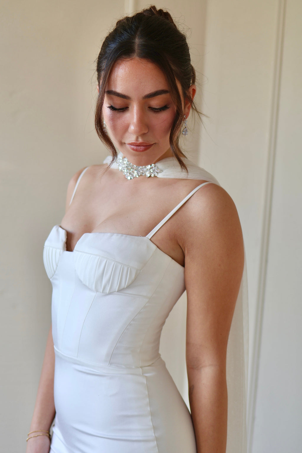 Crystal Choker Bridal Scarf