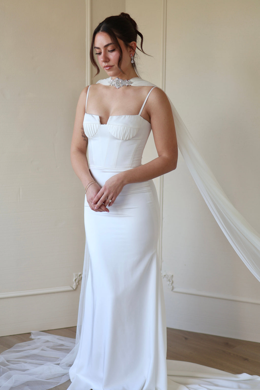 Crystal Choker Bridal Scarf